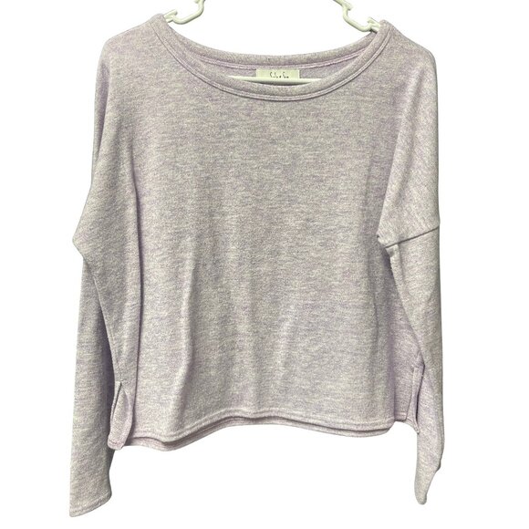 Sadie & Sage Sweaters - Sadie & Sage Lavender Knit Sweater Top | Cropped Long Sleeve | Size S